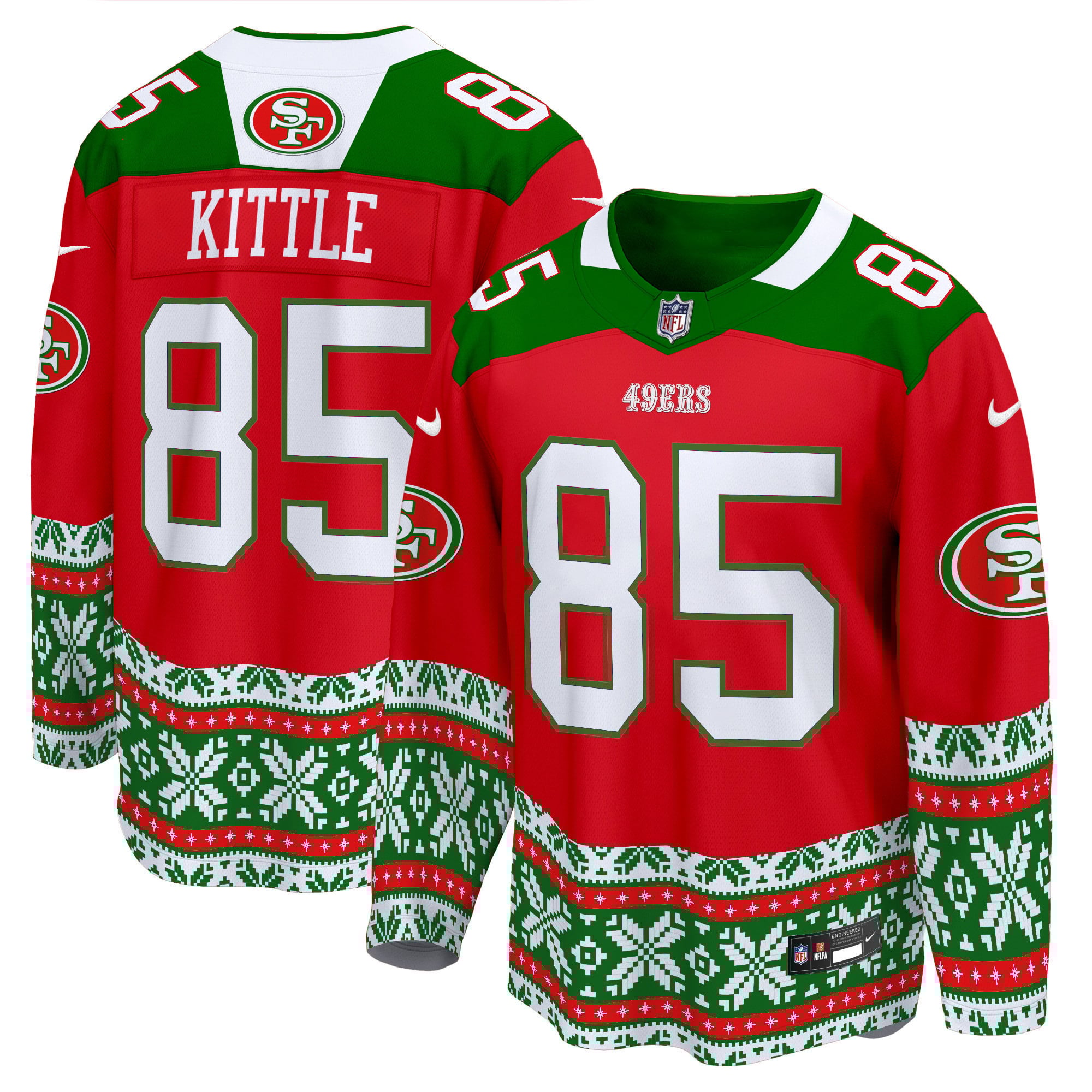 Men’s 49ers 2024 Christmas Premier Breakaway Jersey – All Printed