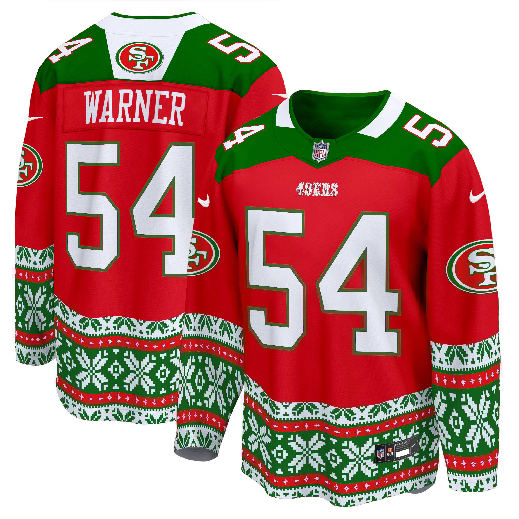 Men’s 49ers 2024 Christmas Premier Breakaway Jersey – All Printed