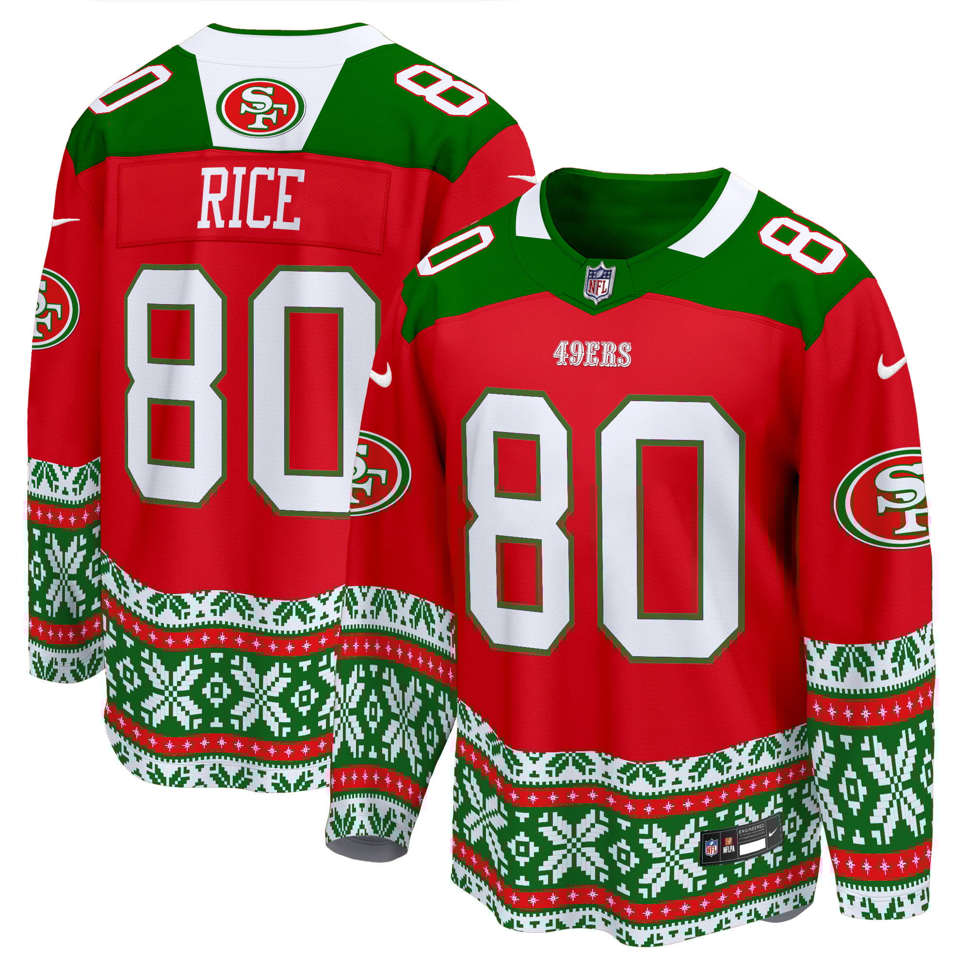 Men’s 49ers 2024 Christmas Premier Breakaway Jersey – All Printed