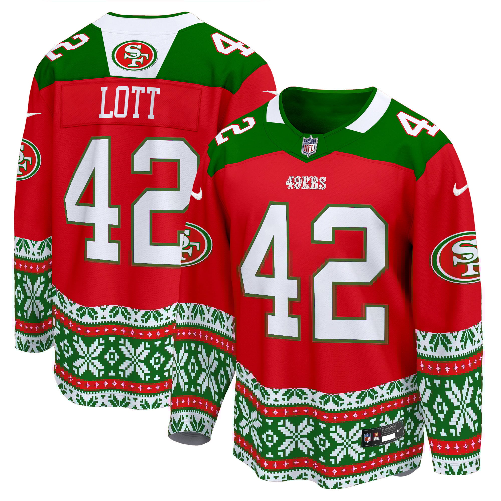 Men’s 49ers 2024 Christmas Premier Breakaway Jersey – All Printed