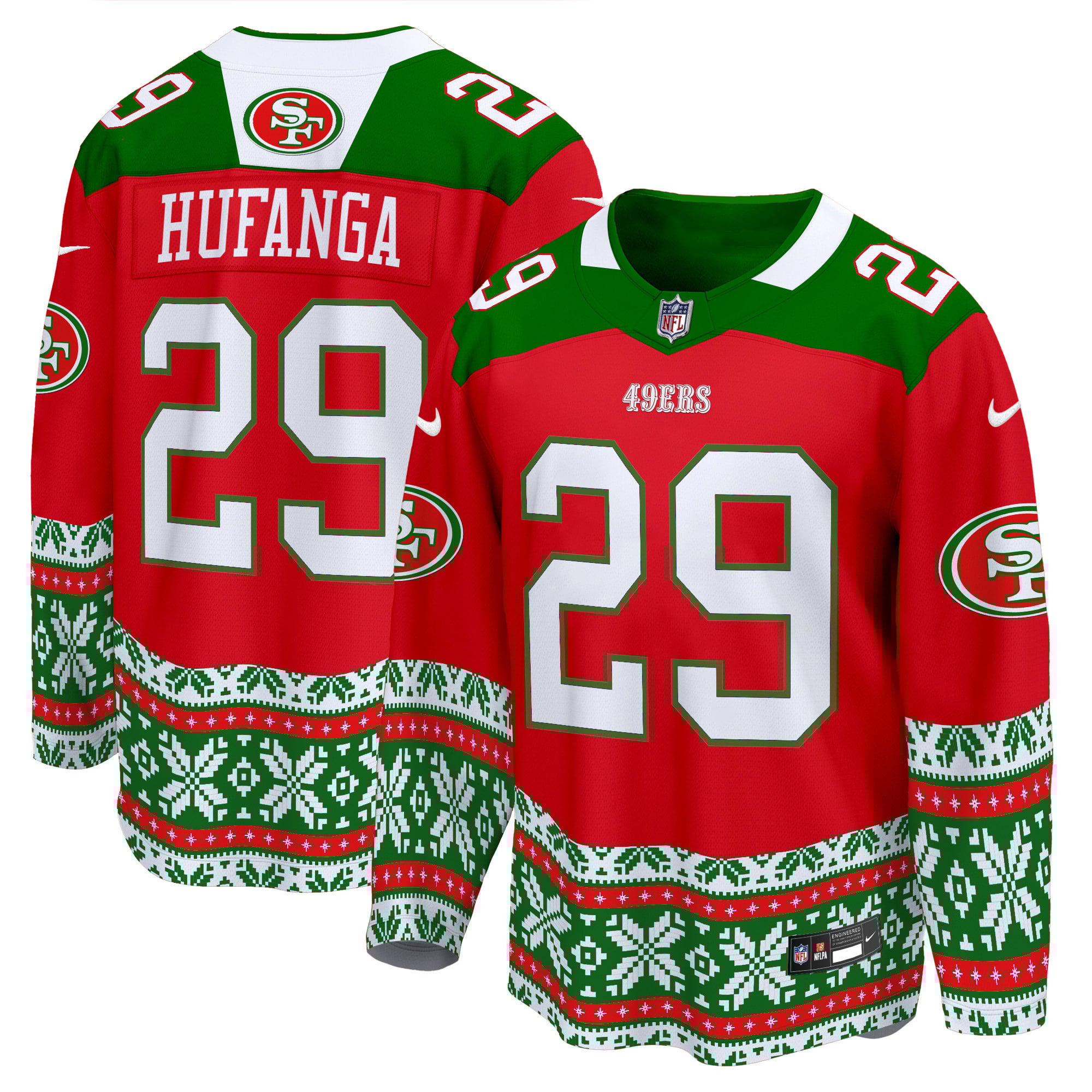 Men’s 49ers 2024 Christmas Premier Breakaway Jersey – All Printed