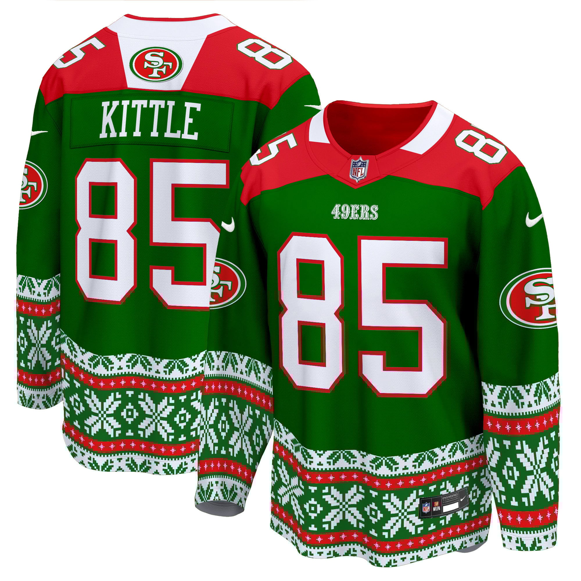 Men’s 49ers 2024 Christmas Premier Breakaway Jersey – All Printed