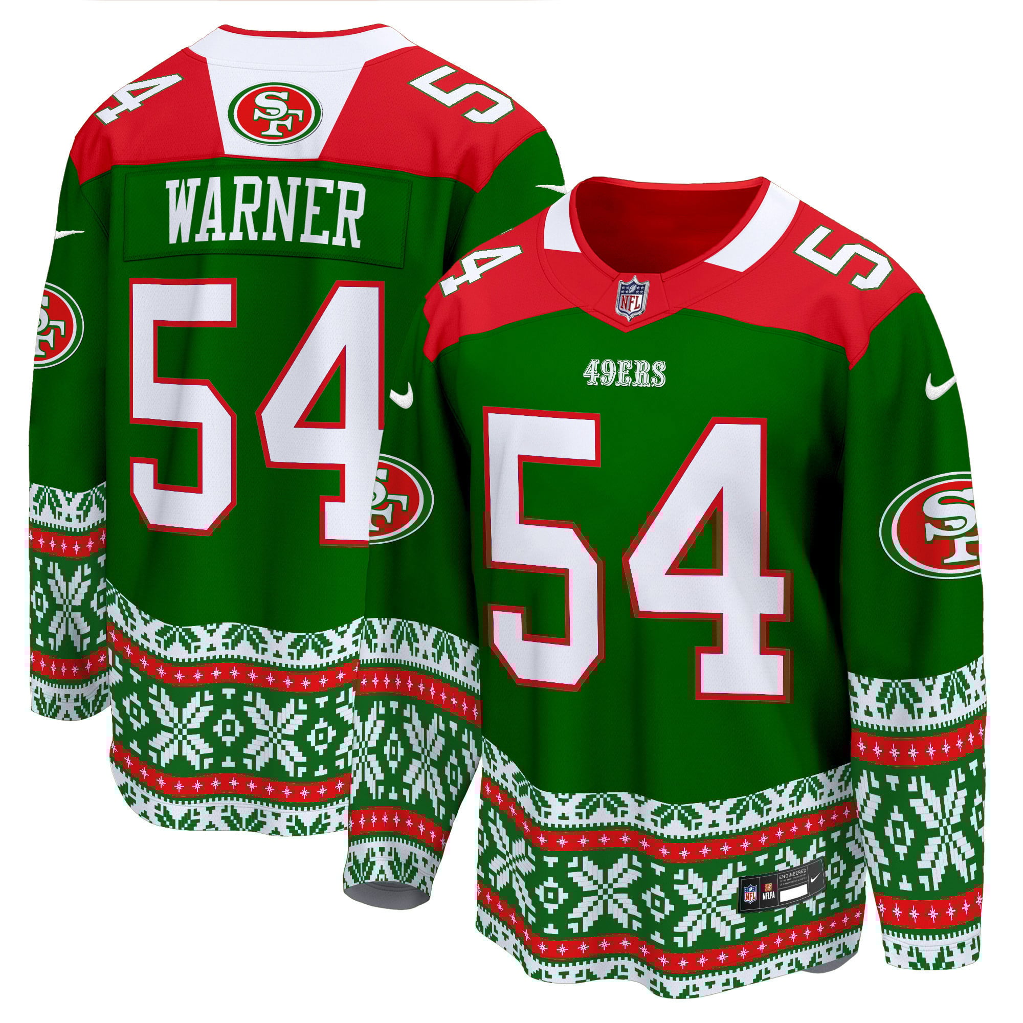 Men’s 49ers 2024 Christmas Premier Breakaway Jersey – All Printed