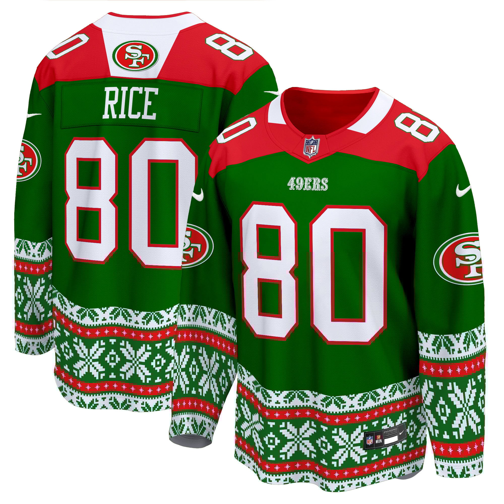 Men’s 49ers 2024 Christmas Premier Breakaway Jersey – All Printed