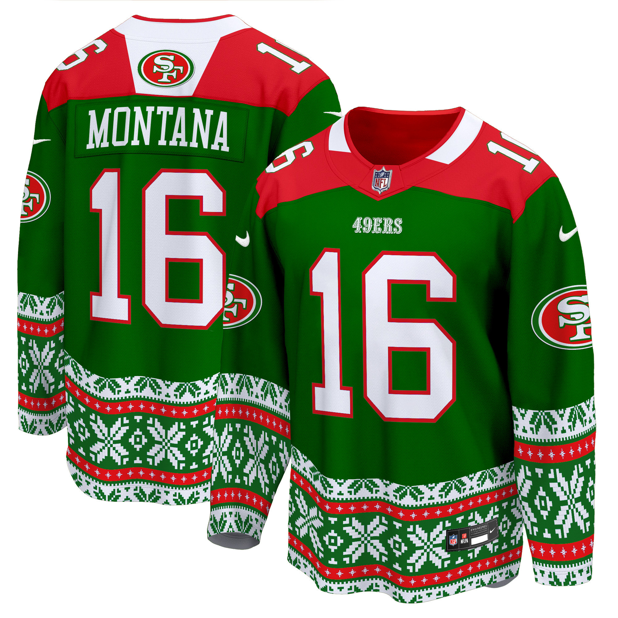 Men’s 49ers 2024 Christmas Premier Breakaway Jersey – All Printed