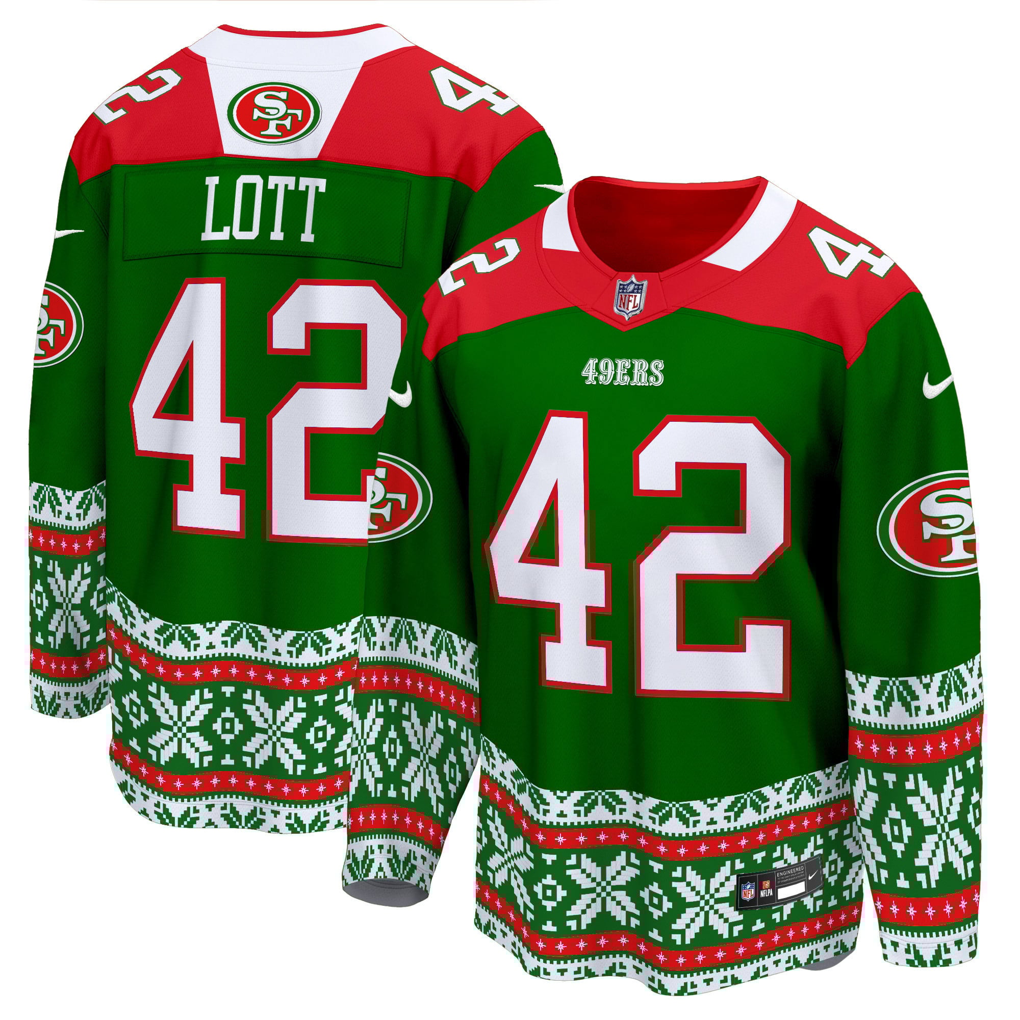 Men’s 49ers 2024 Christmas Premier Breakaway Jersey – All Printed