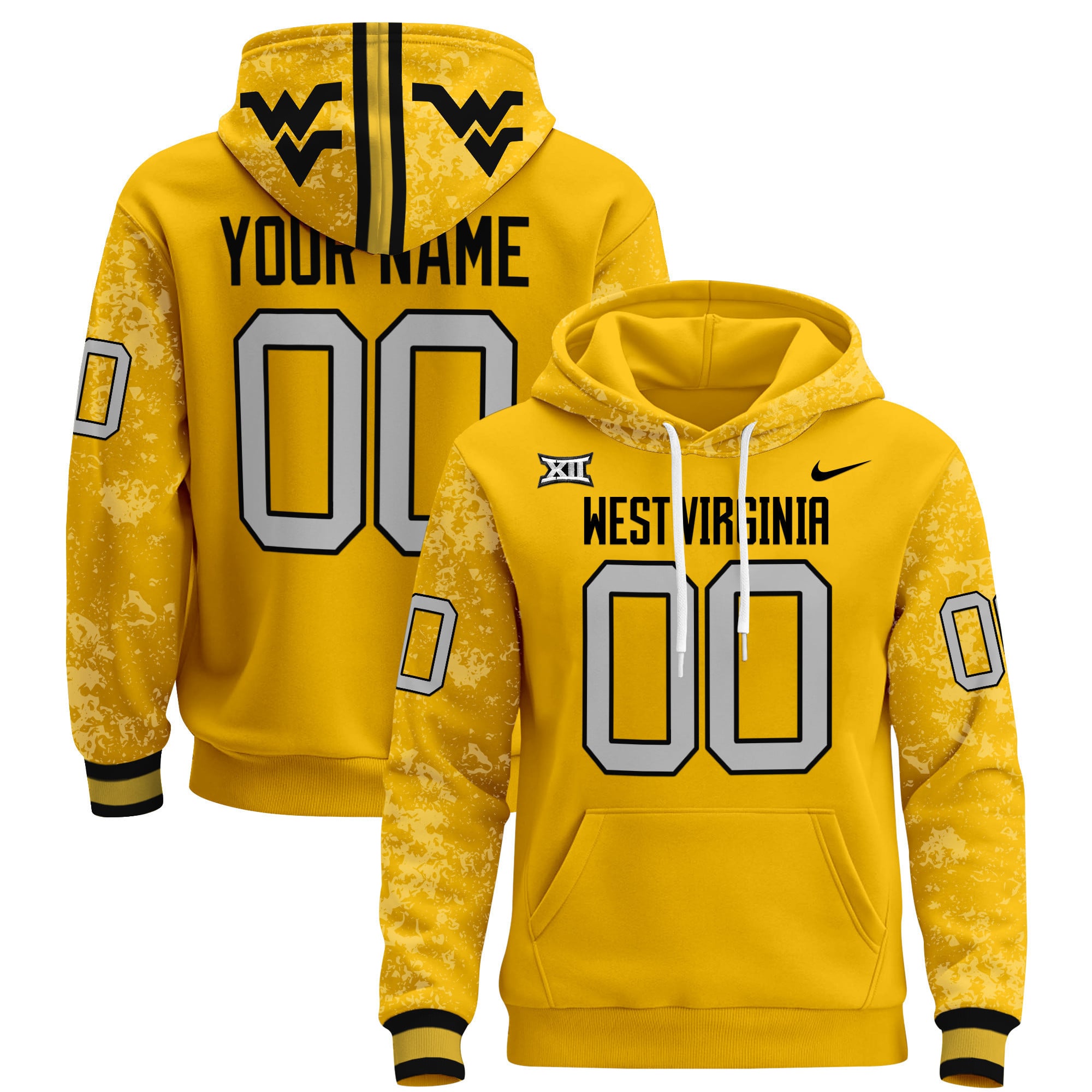 West Virginia Mountaineers 2024 Custom Pullover Hoodie