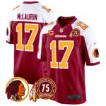 Men’s Washington Redskins 75th Patch Throwback Game Jersey – All Stitched