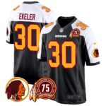 Men’s Washington Redskins 75th Patch Throwback Game Jersey – All Stitched