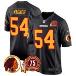 Men’s Washington Redskins 75th Patch Throwback Game Jersey – All Stitched