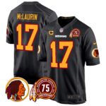 Men’s Washington Redskins 75th Patch Throwback Game Jersey – All Stitched