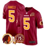 Men’s Washington Redskins 75th Patch Throwback Game Jersey – All Stitched