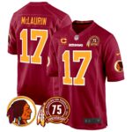 Men’s Washington Redskins 75th Patch Throwback Game Jersey – All Stitched