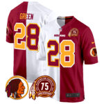 Men’s Washington Redskins 75th Patch Throwback Game Jersey – All Stitched