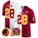 Men’s Washington Redskins 75th Patch Throwback Game Jersey – All Stitched