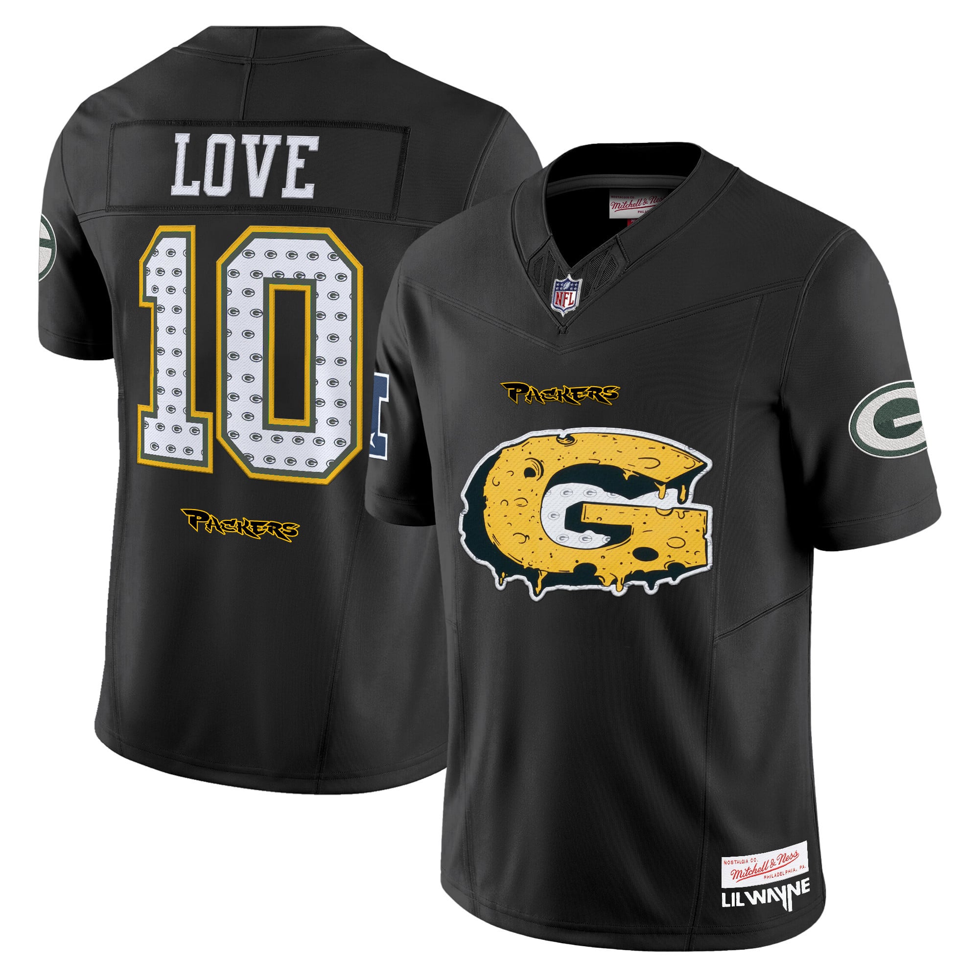 Green Bay Packers ‘Cheesehead’ x ‘Tha Carter VI’ Style Vapor Limited Jersey – All Stitched