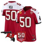 Men’s Tampa Bay Buccaneers 50th Season Patch Vapor Limited Jersey – All Stitched
