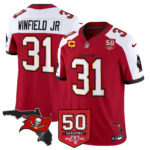 Men’s Tampa Bay Buccaneers 50th Season Patch Vapor Limited Jersey – All Stitched