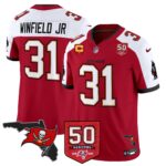 Men’s Tampa Bay Buccaneers 50th Season Patch Vapor Limited Jersey – All Stitched