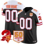 Tampa Bay Buccaneers Throwback 50th Season Patch Vapor Limited Custom Jersey – All Stitched