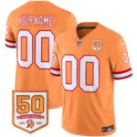 Tampa Bay Buccaneers Throwback 50th Season Patch Vapor Limited Custom Jersey – All Stitched