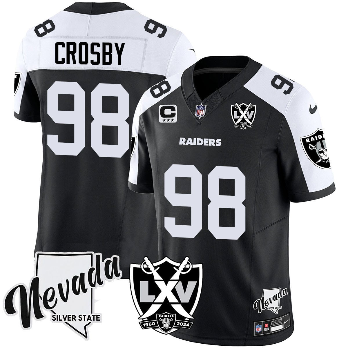 Men’s Raiders 2025 Vapor Limited Jersey – 65th Anniversary – All Stitched