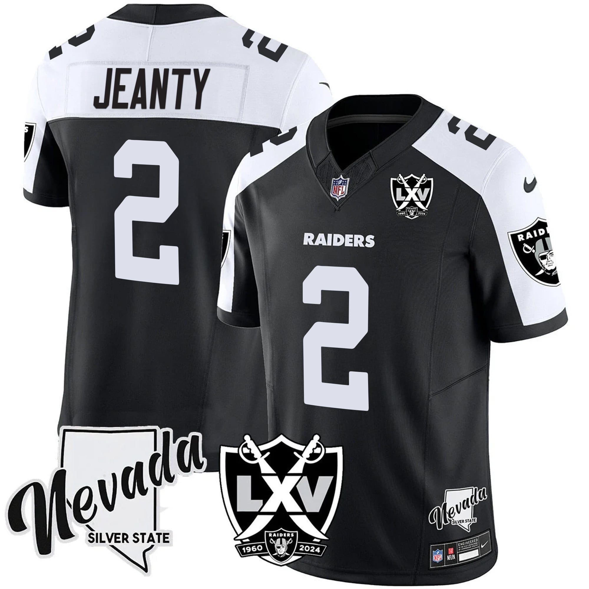 Men’s Raiders 2025 Vapor Limited Jersey – 65th Anniversary – All Stitched