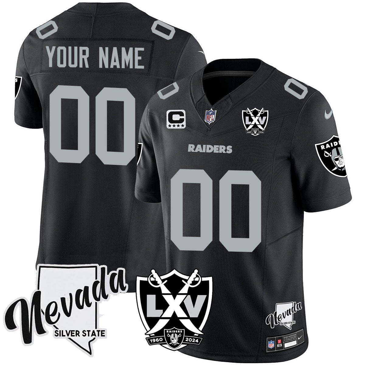 Raiders 2025 Vapor Limited Custom Jersey – 65th Anniversary – All Stitched