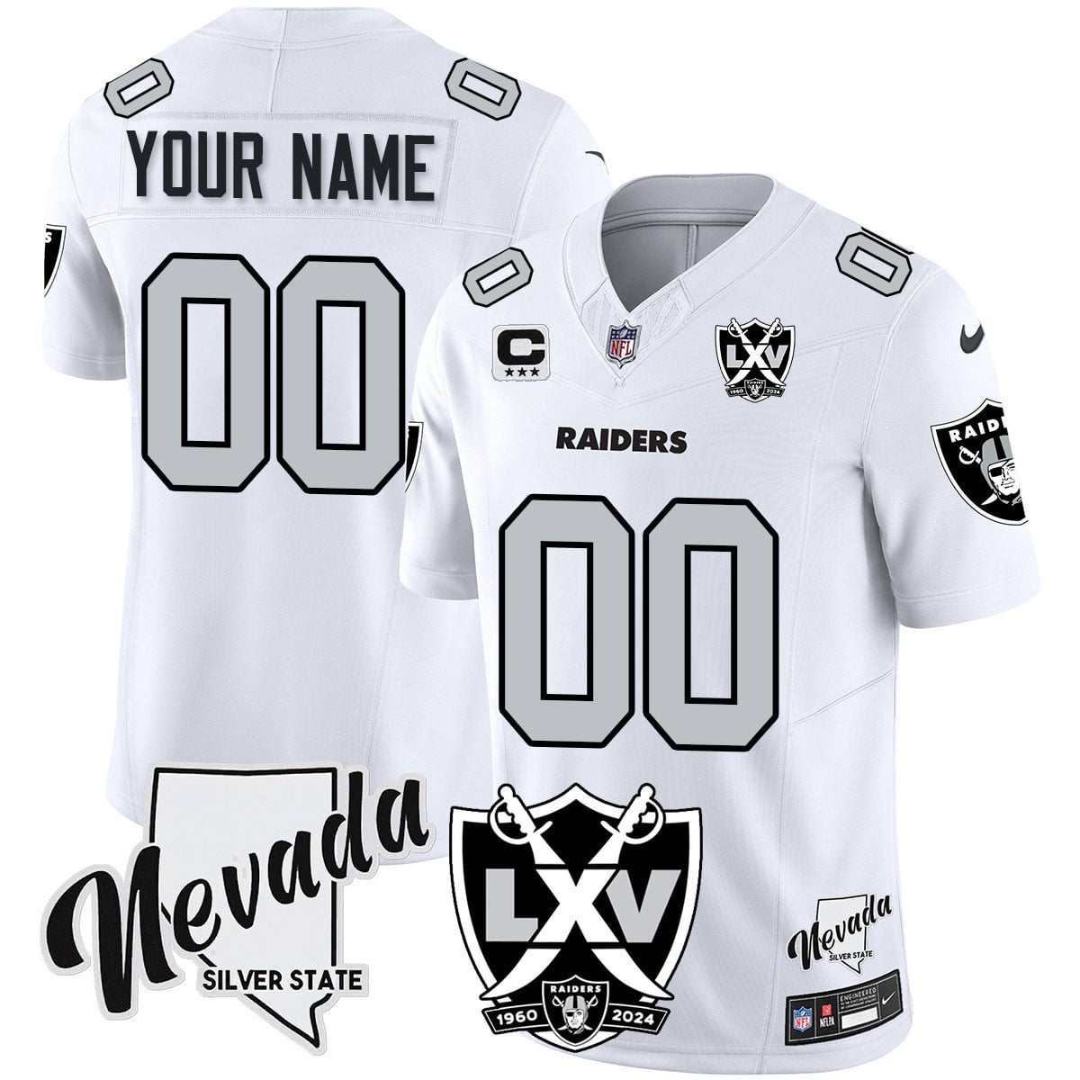 Raiders 2025 Vapor Limited Custom Jersey – 65th Anniversary – All Stitched