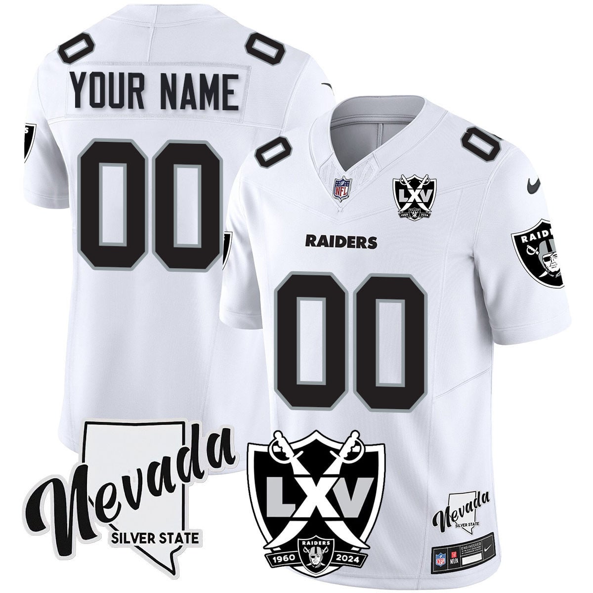 Raiders 2025 Vapor Limited Custom Jersey – 65th Anniversary – All Stitched