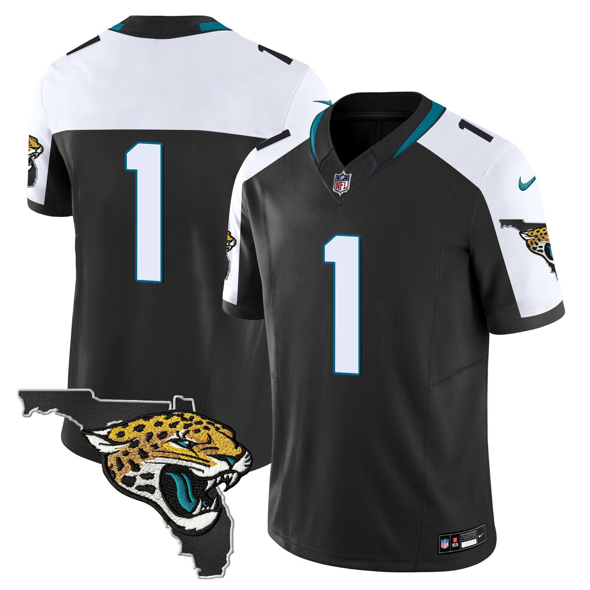 Men’s Jacksonville Jaguars Florida Patch Vapor Jersey – All Stitched