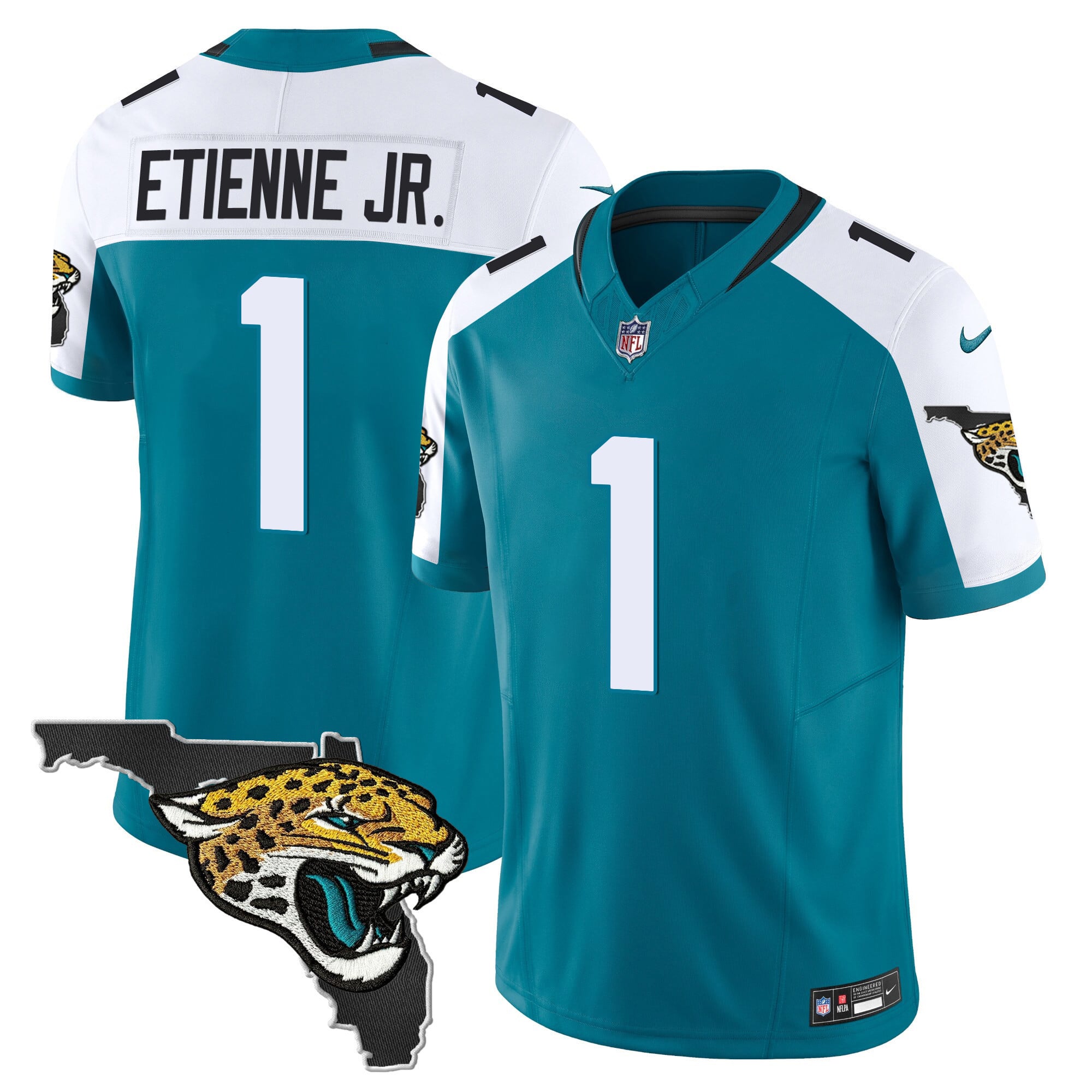 Men’s Jacksonville Jaguars Florida Patch Vapor Jersey – All Stitched