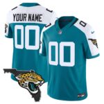 Jacksonville Jaguars Florida Patch Vapor Custom Jersey – All Stitched