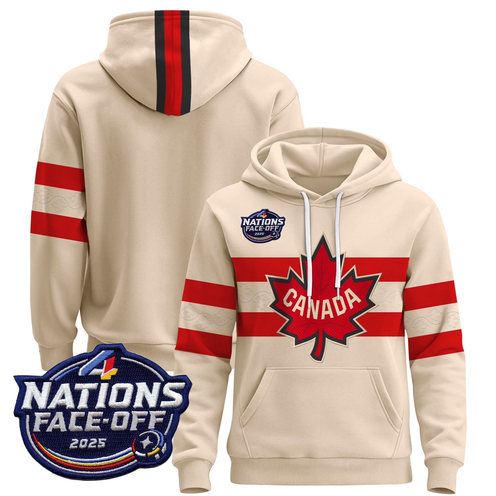Men’s Canada 4 Nations Face-Off 2025 Pullover Hoodie V2 – All Stitched