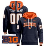 Illinois Fighting Illini 2024 Custom Pullover Hoodie V2