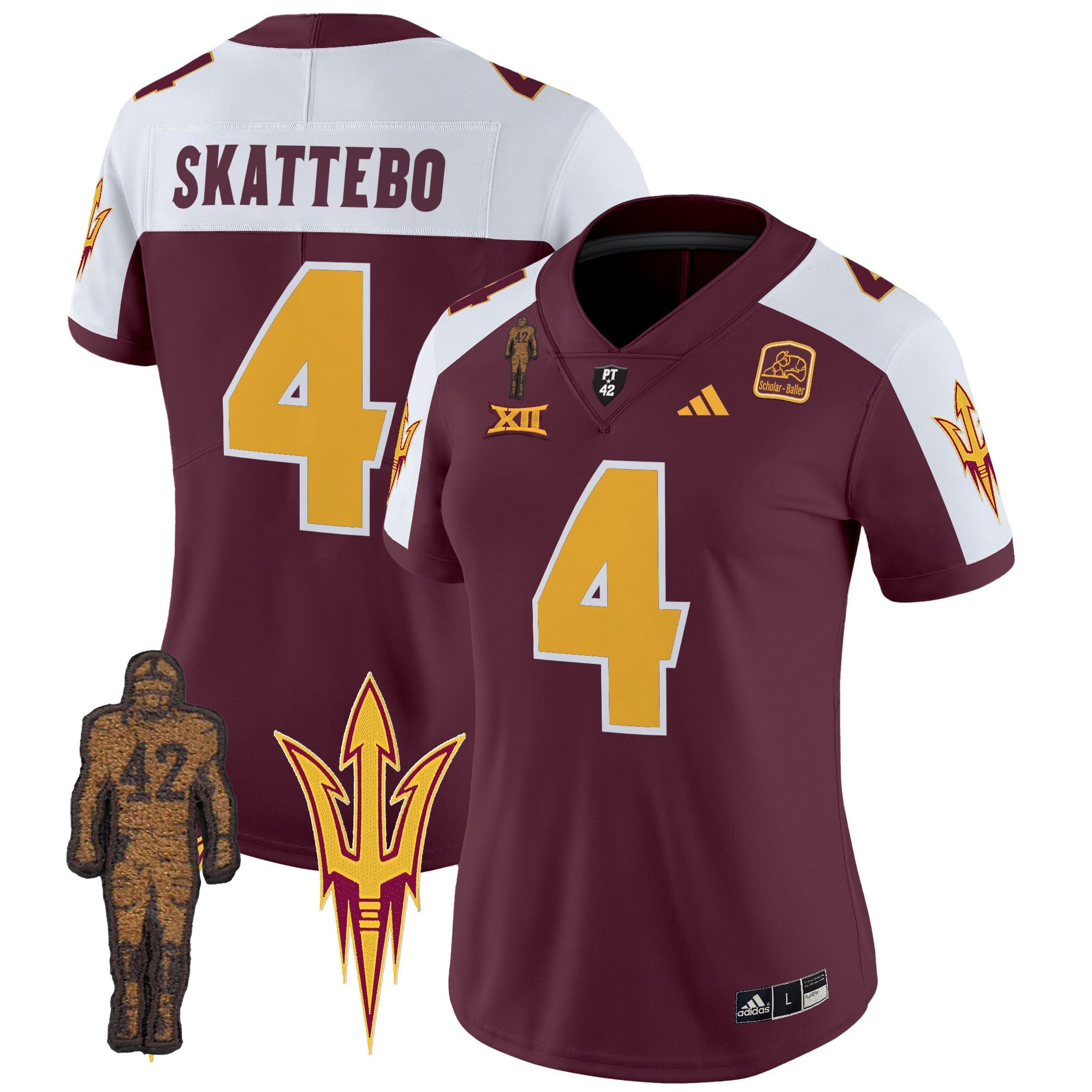 Women’s Arizona State Sun Devils 2024 Pat Tillman Honoring Patch Vapor Limited Jersey – All Stitched