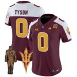 Women’s Arizona State Sun Devils 2024 Pat Tillman Honoring Patch Vapor Limited Jersey – All Stitched