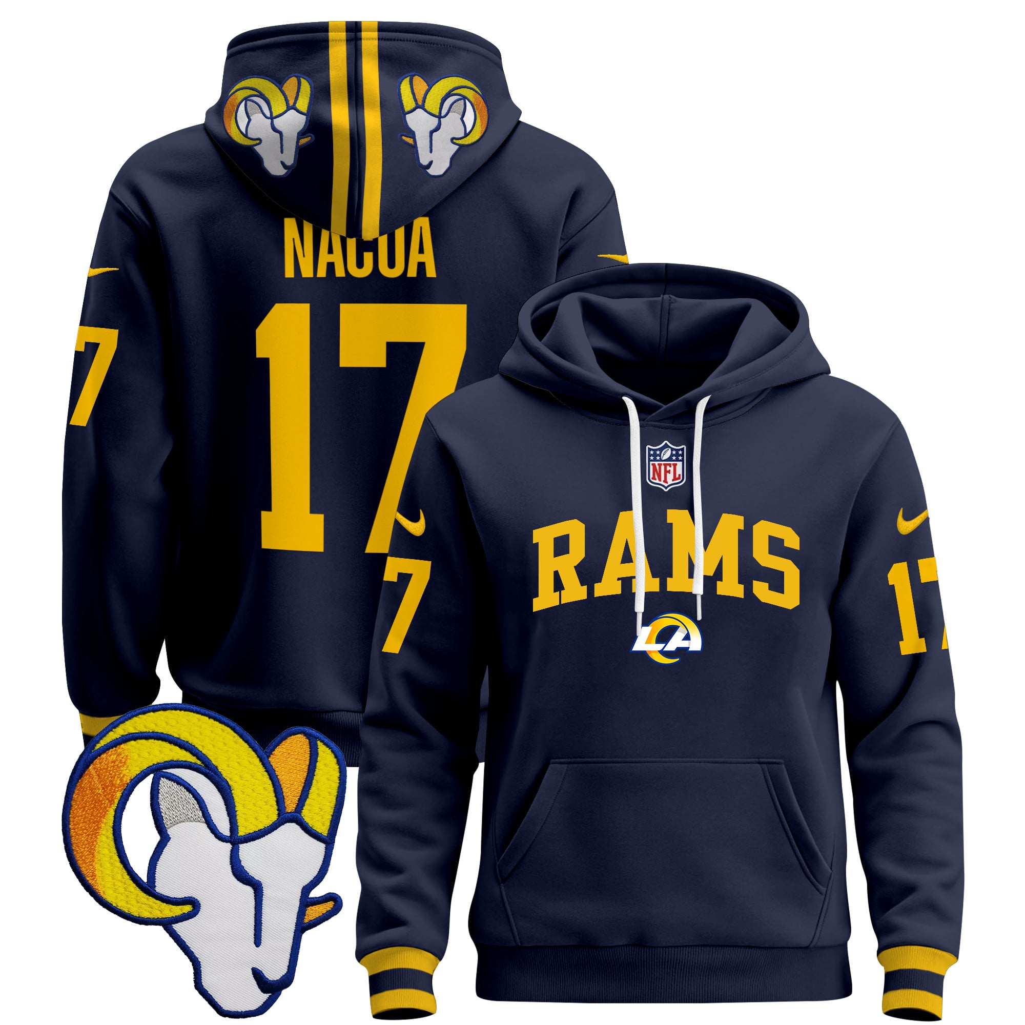 Los Angeles Rams 2024 Pullover Hoodie V2