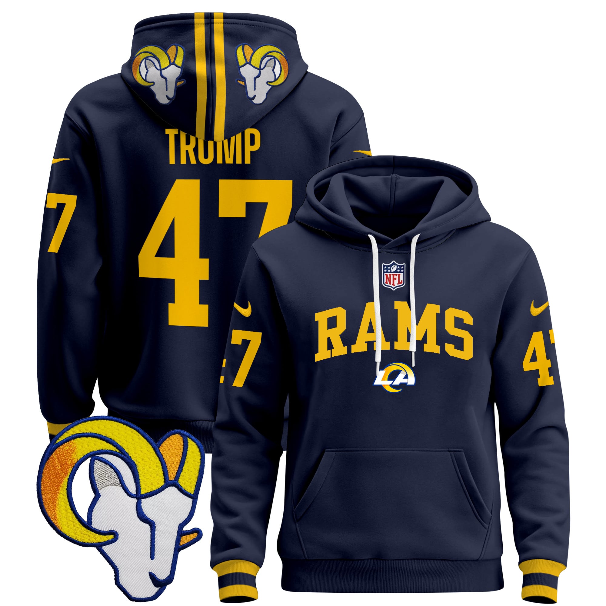 Los Angeles Rams 2024 Pullover Hoodie V2