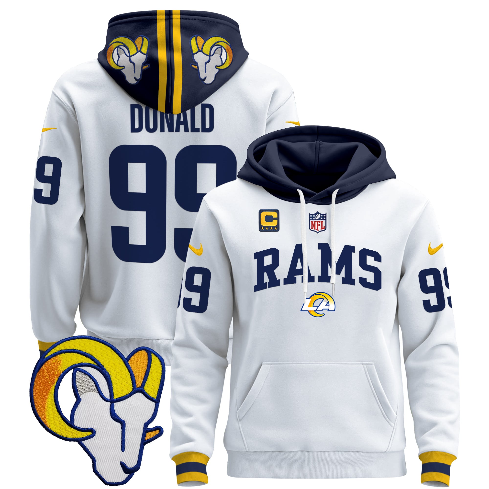 Los Angeles Rams 2024 Pullover Hoodie V2