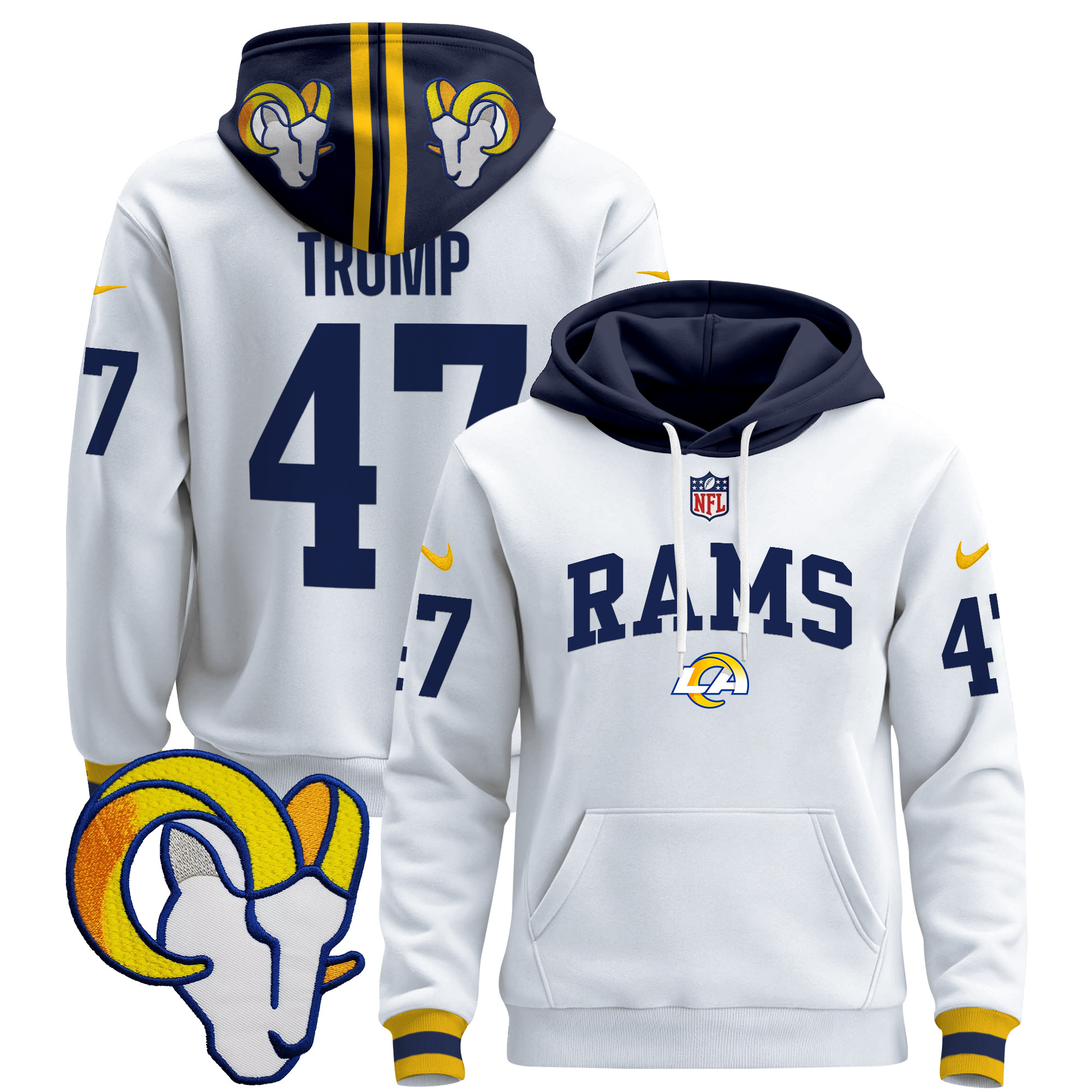Los Angeles Rams 2024 Pullover Hoodie V2