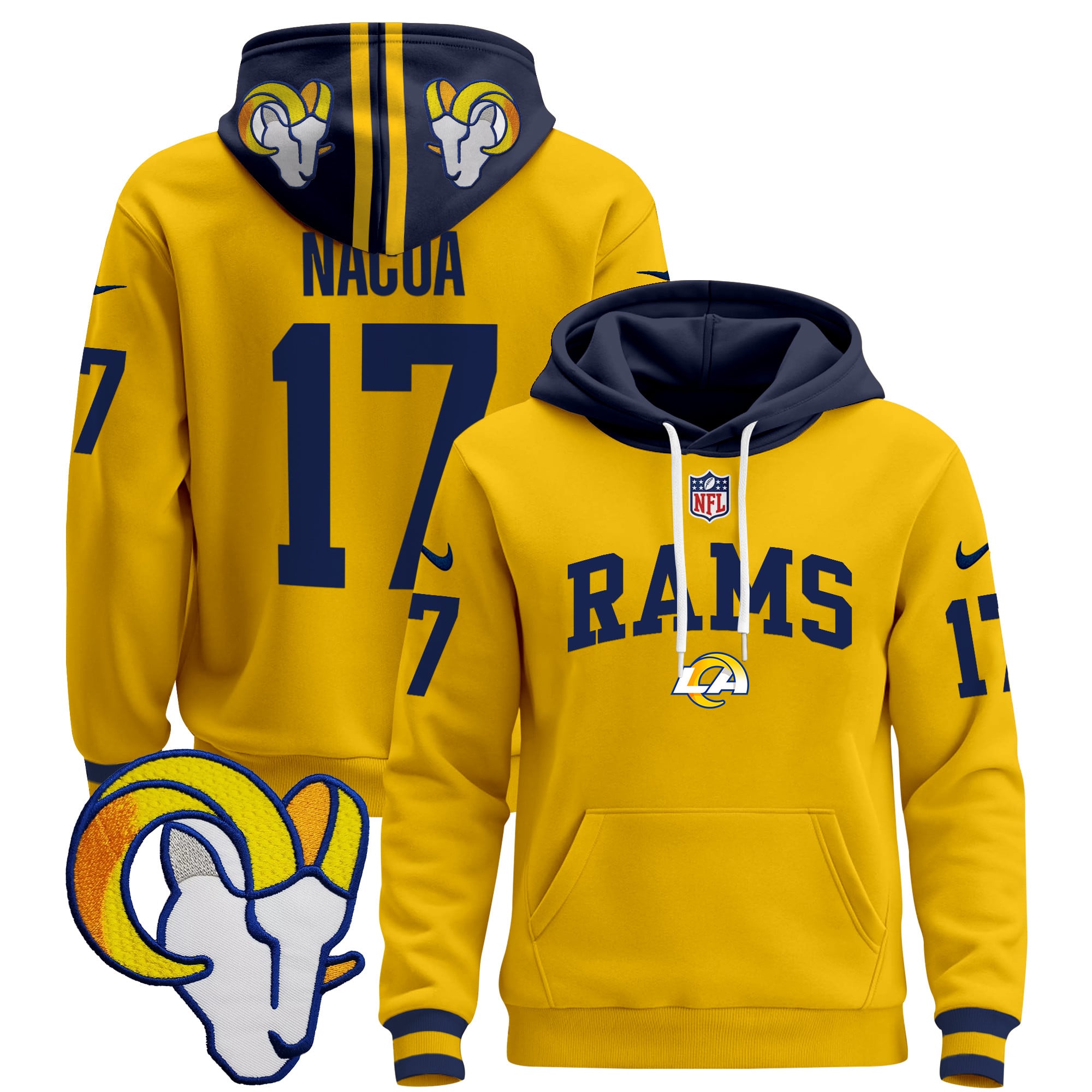 Los Angeles Rams 2024 Pullover Hoodie V2