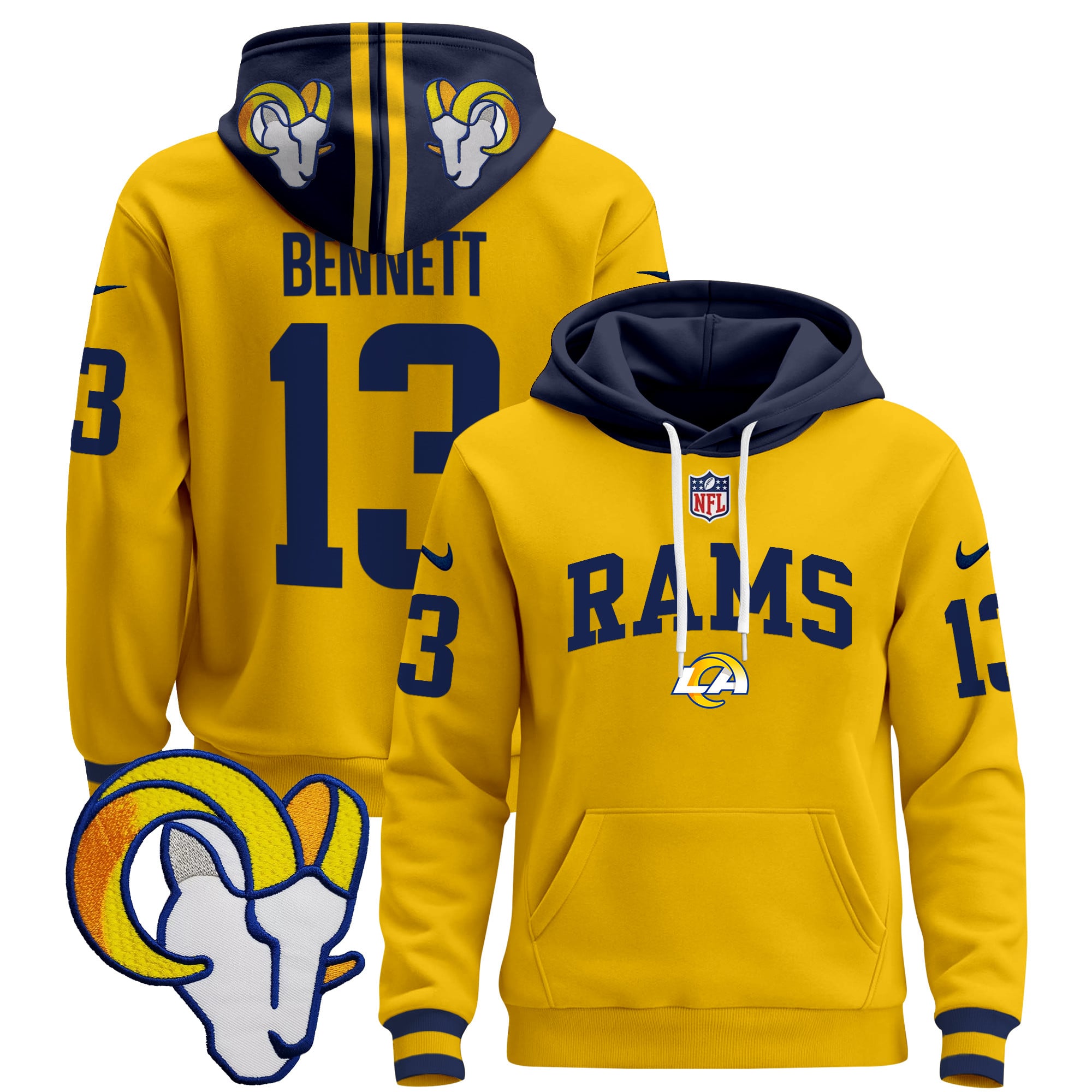 Los Angeles Rams 2024 Pullover Hoodie V2