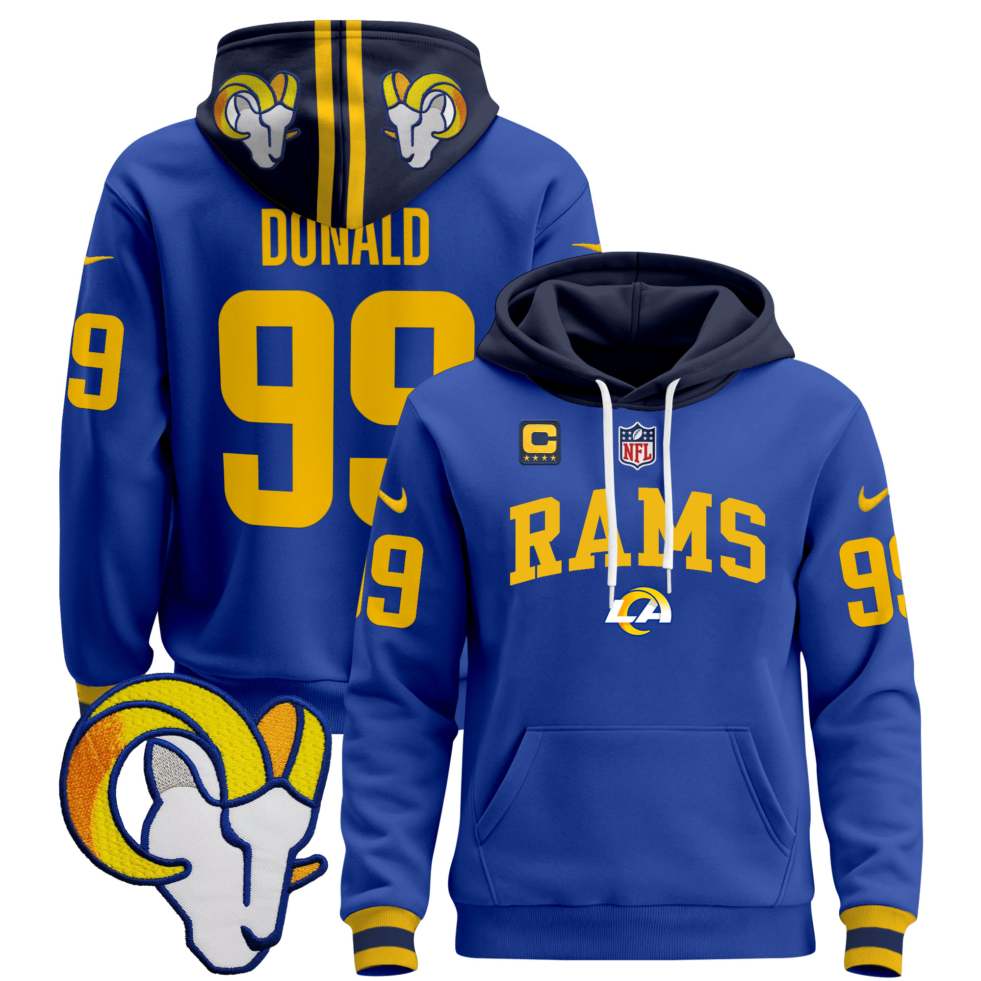 Los Angeles Rams 2024 Pullover Hoodie V2