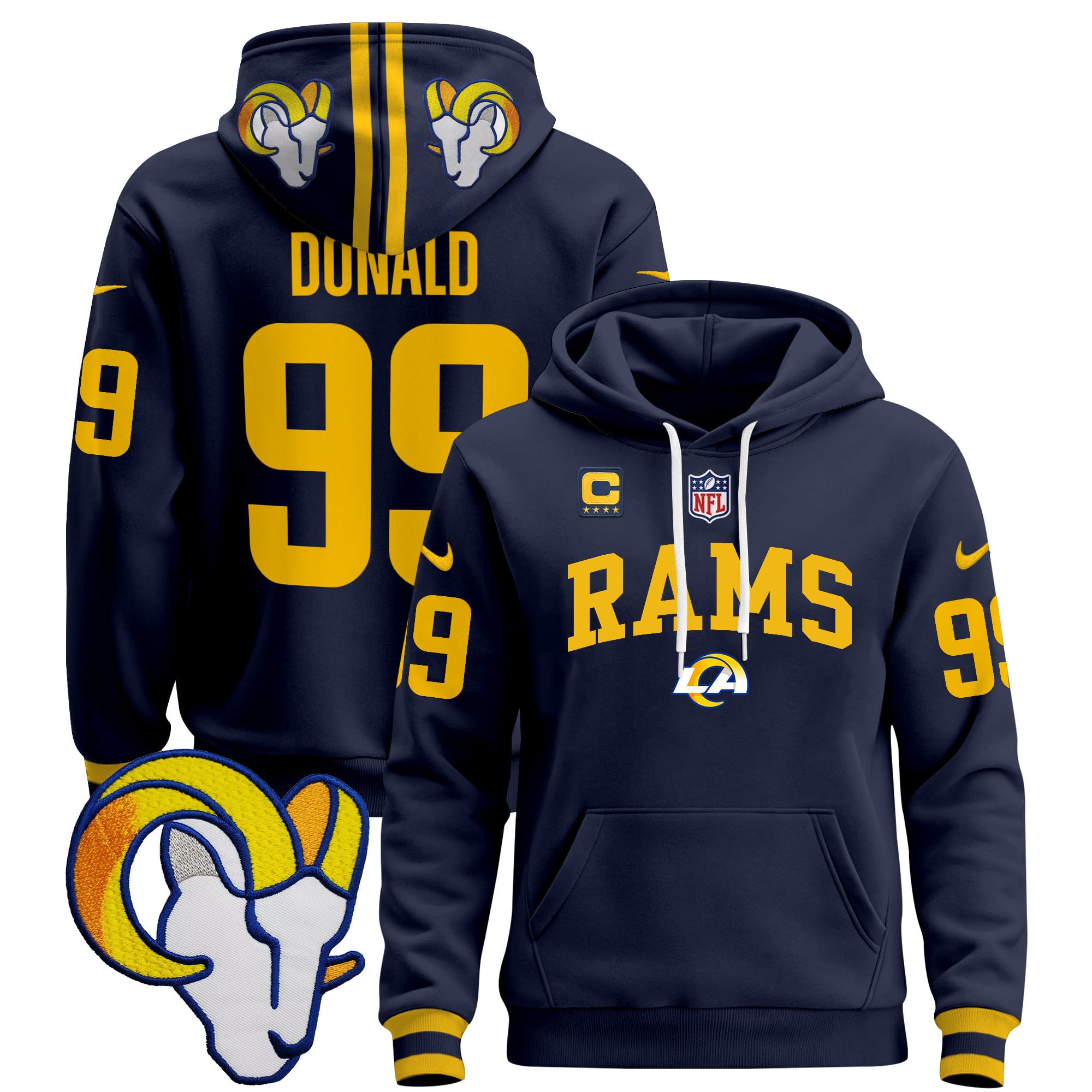 Los Angeles Rams 2024 Pullover Hoodie V2
