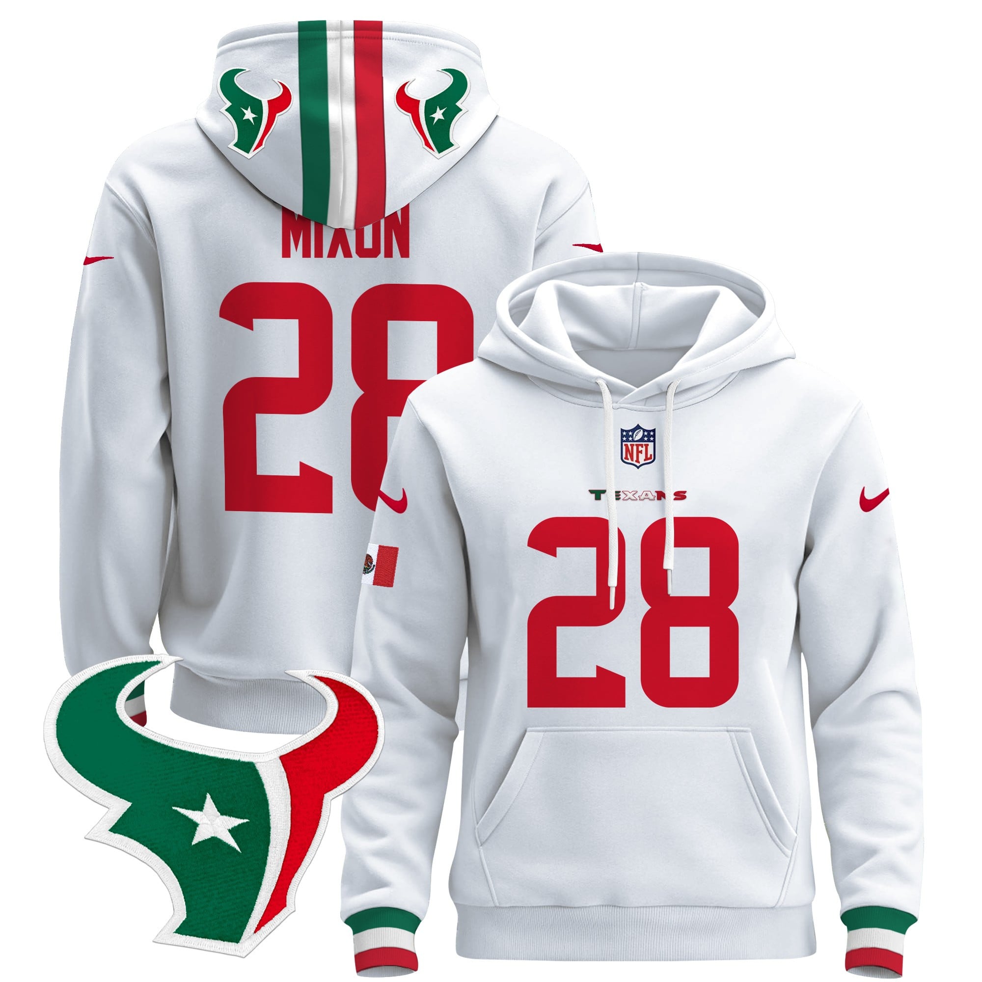 Houston Texans Mexico 2024 Pullover Hoodie