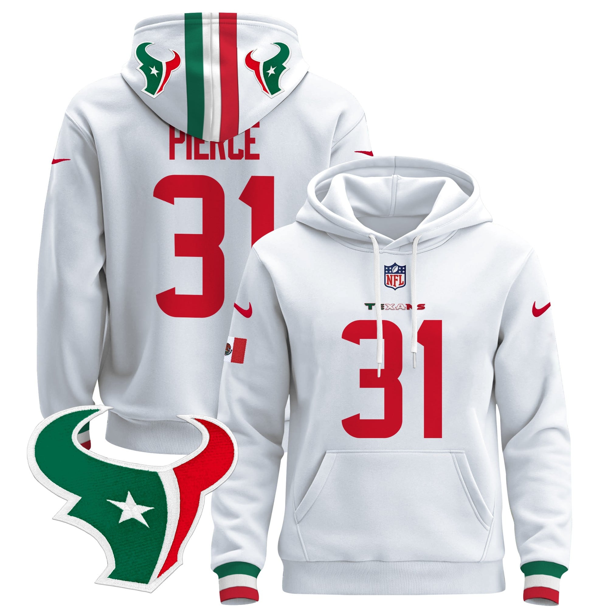 Houston Texans Mexico 2024 Pullover Hoodie