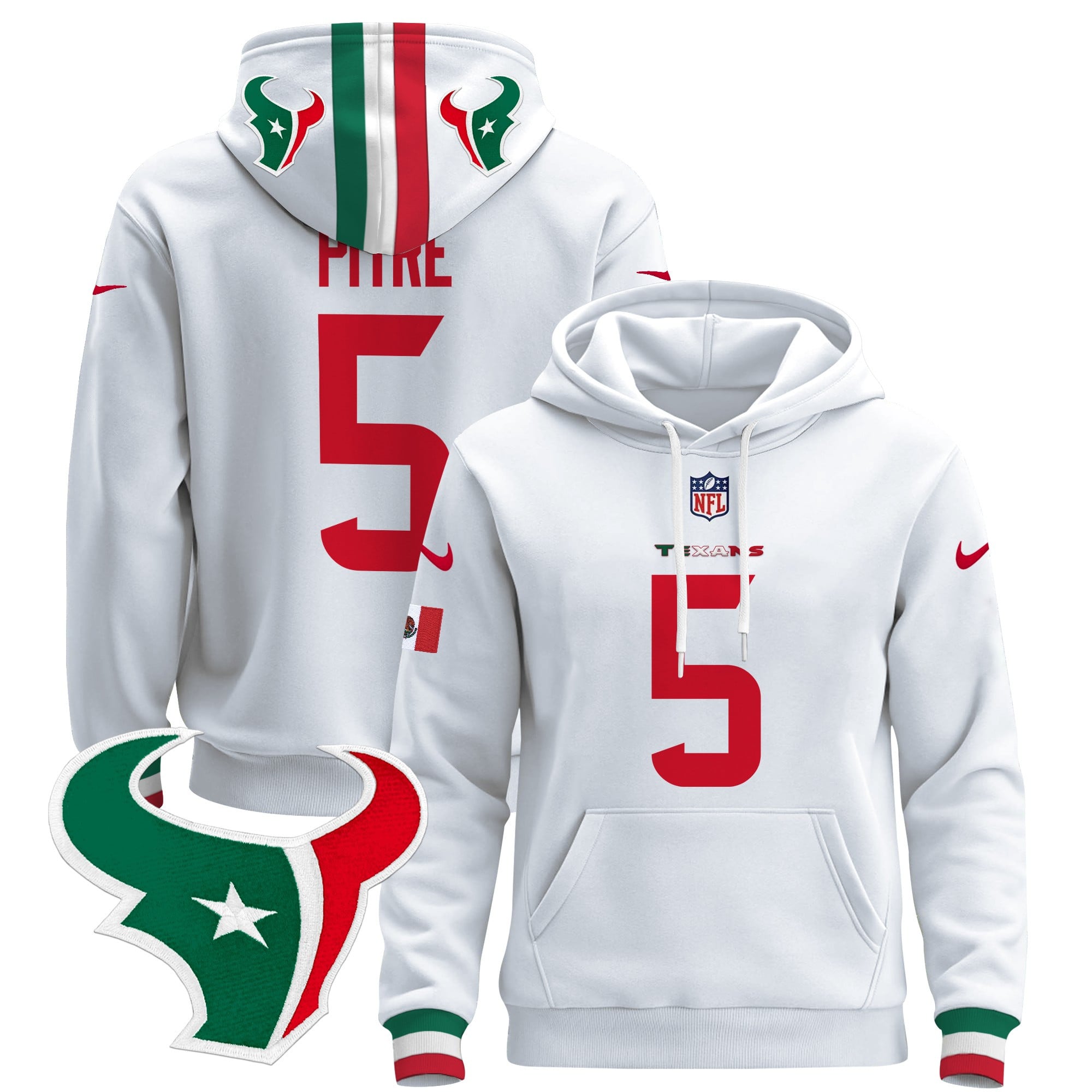 Houston Texans Mexico 2024 Pullover Hoodie