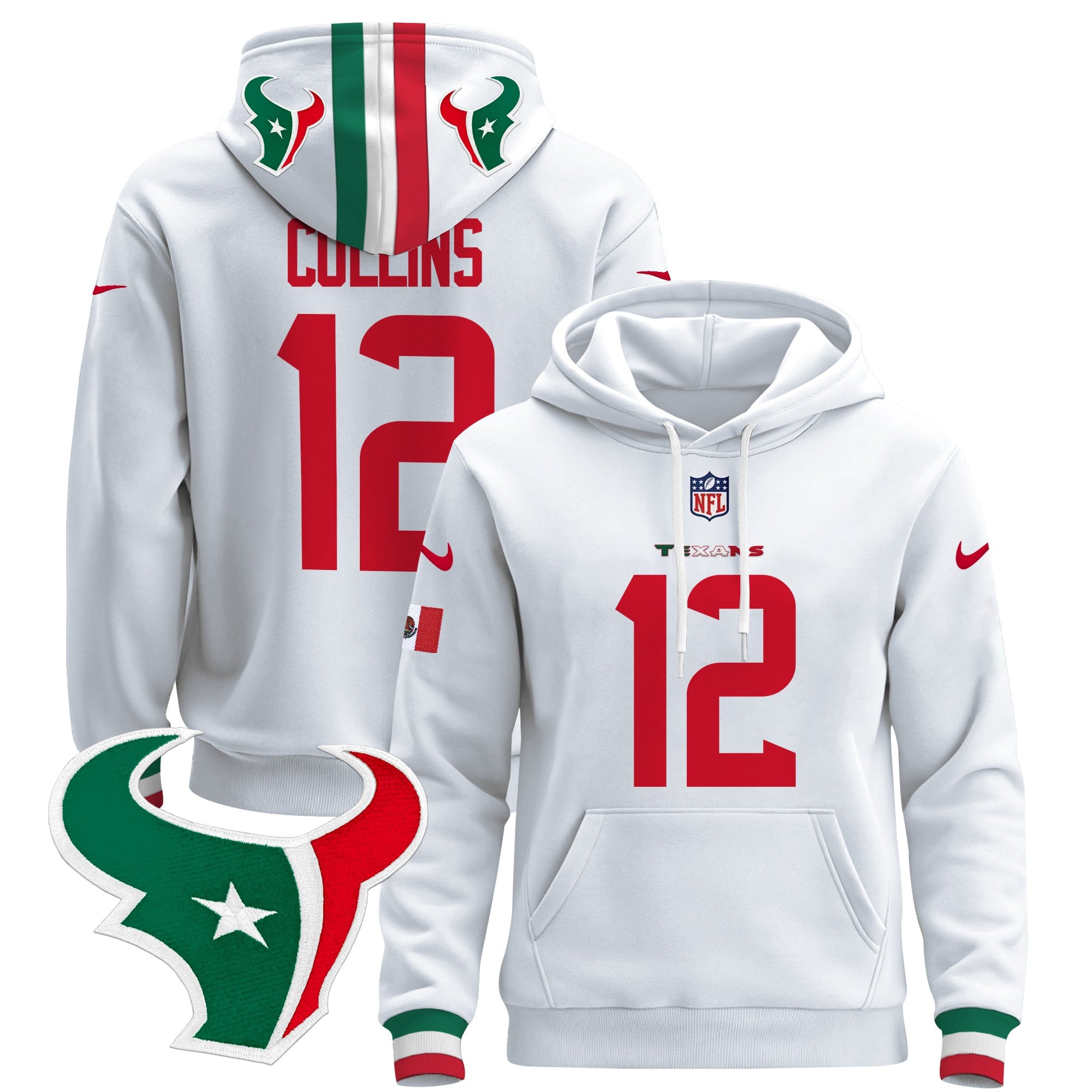 Houston Texans Mexico 2024 Pullover Hoodie