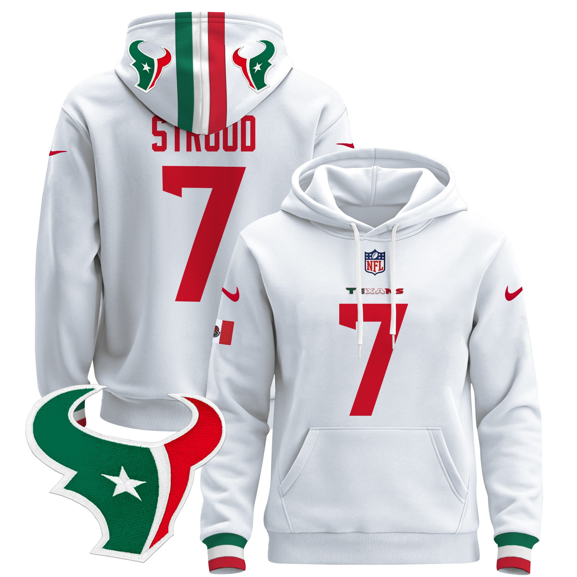 Houston Texans Mexico 2024 Pullover Hoodie